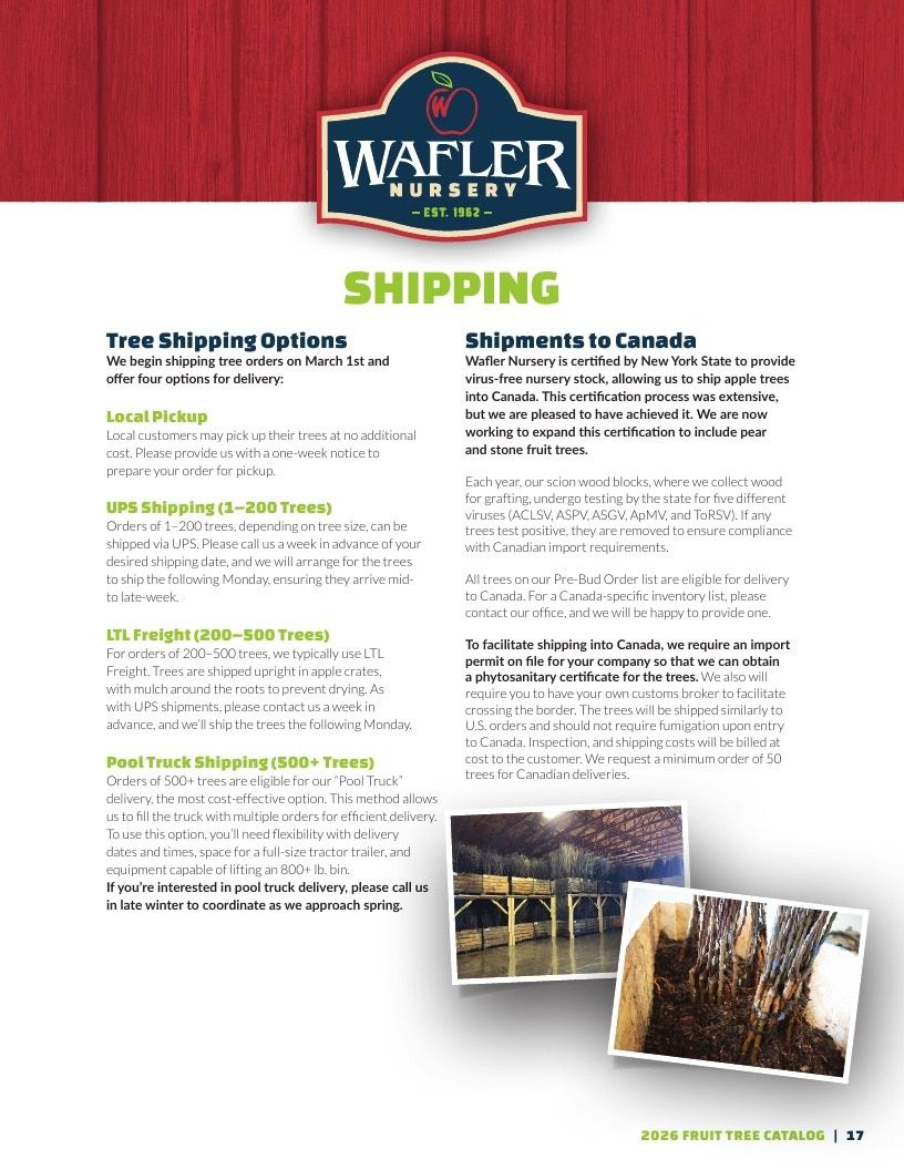 Wafler Nursery Nursery Catalog Weekly Ad January 1 - December 31, 2026