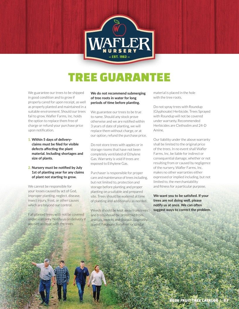 Wafler Nursery Nursery Catalog Weekly Ad January 1 - December 31, 2026