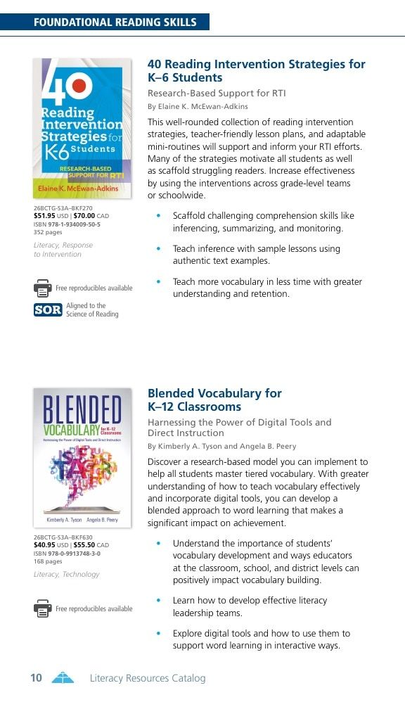 Solution Tree Literacy Resources Catalog Weekly Ad January 1 - December 31, 2026