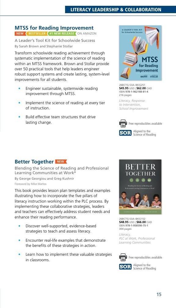 Solution Tree Literacy Resources Catalog Weekly Ad January 1 - December 31, 2026