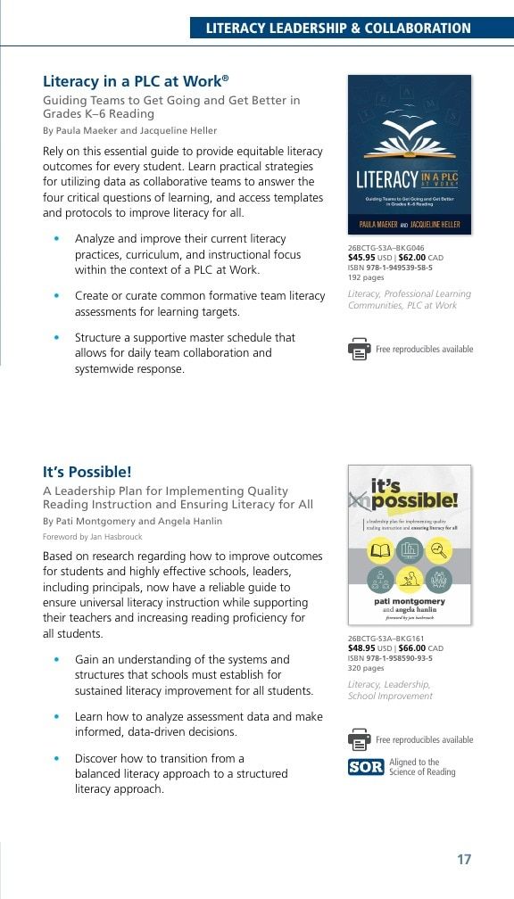 Solution Tree Literacy Resources Catalog Weekly Ad January 1 - December 31, 2026