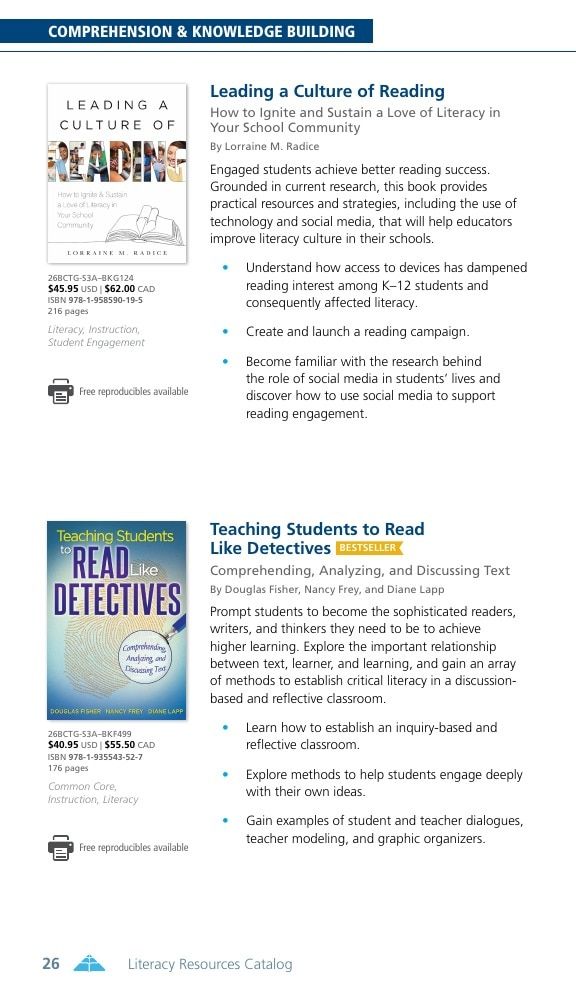 Solution Tree Literacy Resources Catalog Weekly Ad January 1 - December 31, 2026