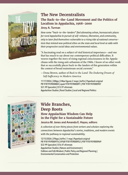 West Virginia University Press Fall Book Catalog Weekly Ad January 1 - December 31, 2026