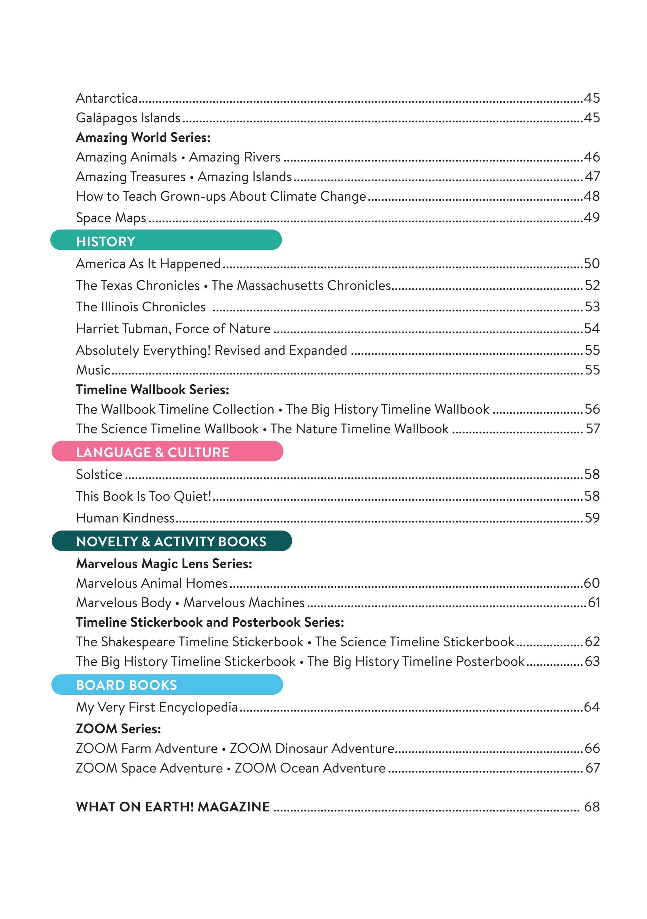 What on Earth Books Books Catalog Weekly Ad August 1, 2026 - December 31, 2027