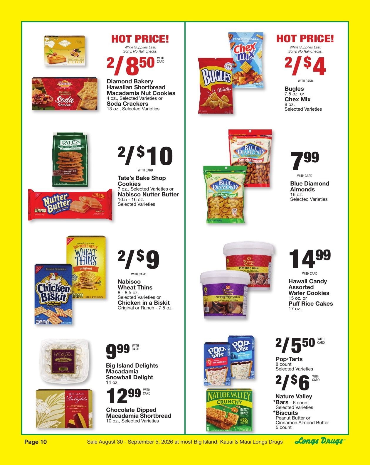 Longs Drugs Maui and Kauai Weekly Ad August 30 - September 5, 2026
