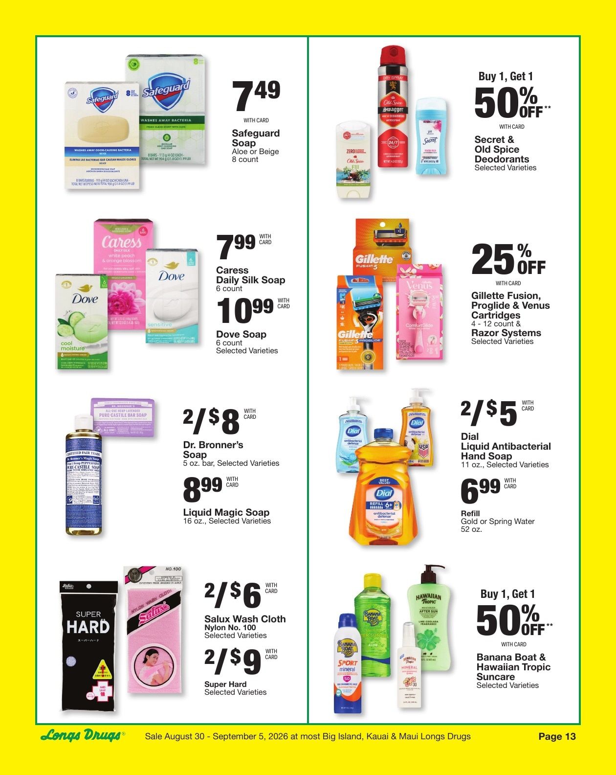 Longs Drugs Maui and Kauai Weekly Ad August 30 - September 5, 2026