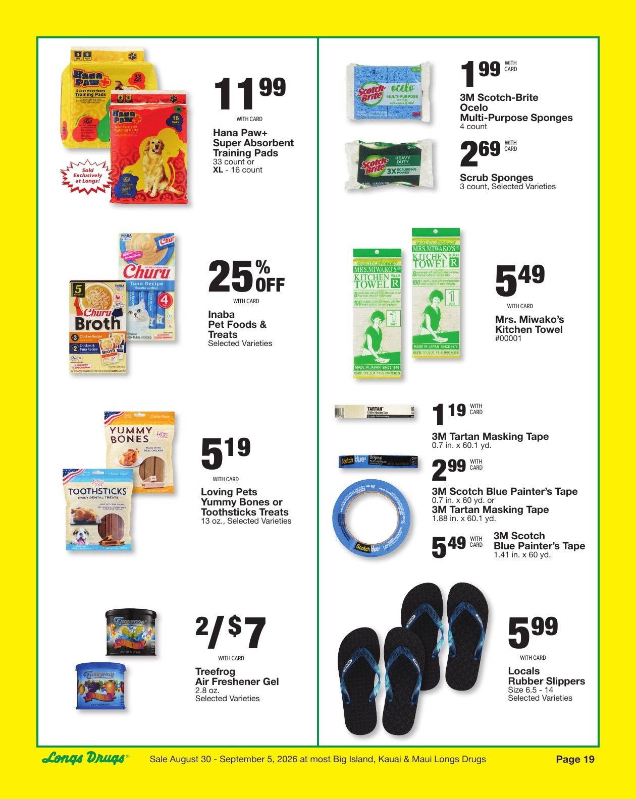 Longs Drugs Maui and Kauai Weekly Ad August 30 - September 5, 2026