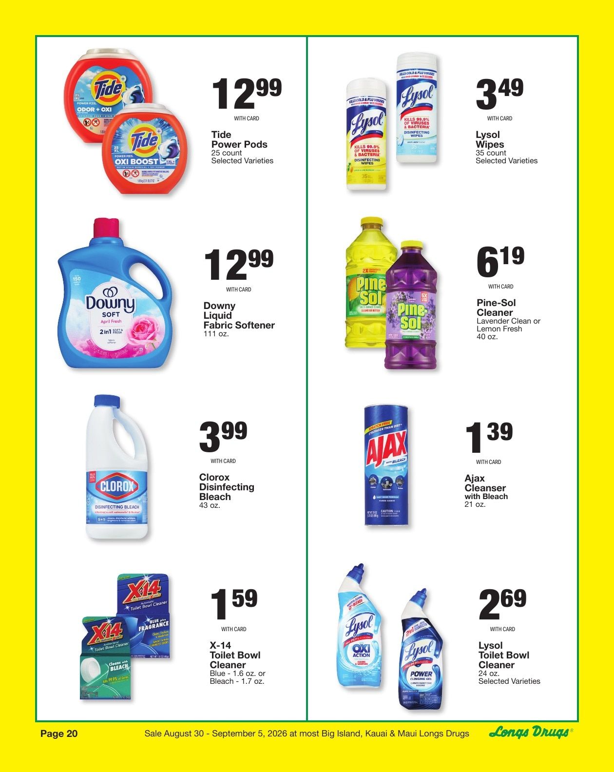 Longs Drugs Maui and Kauai Weekly Ad August 30 - September 5, 2026