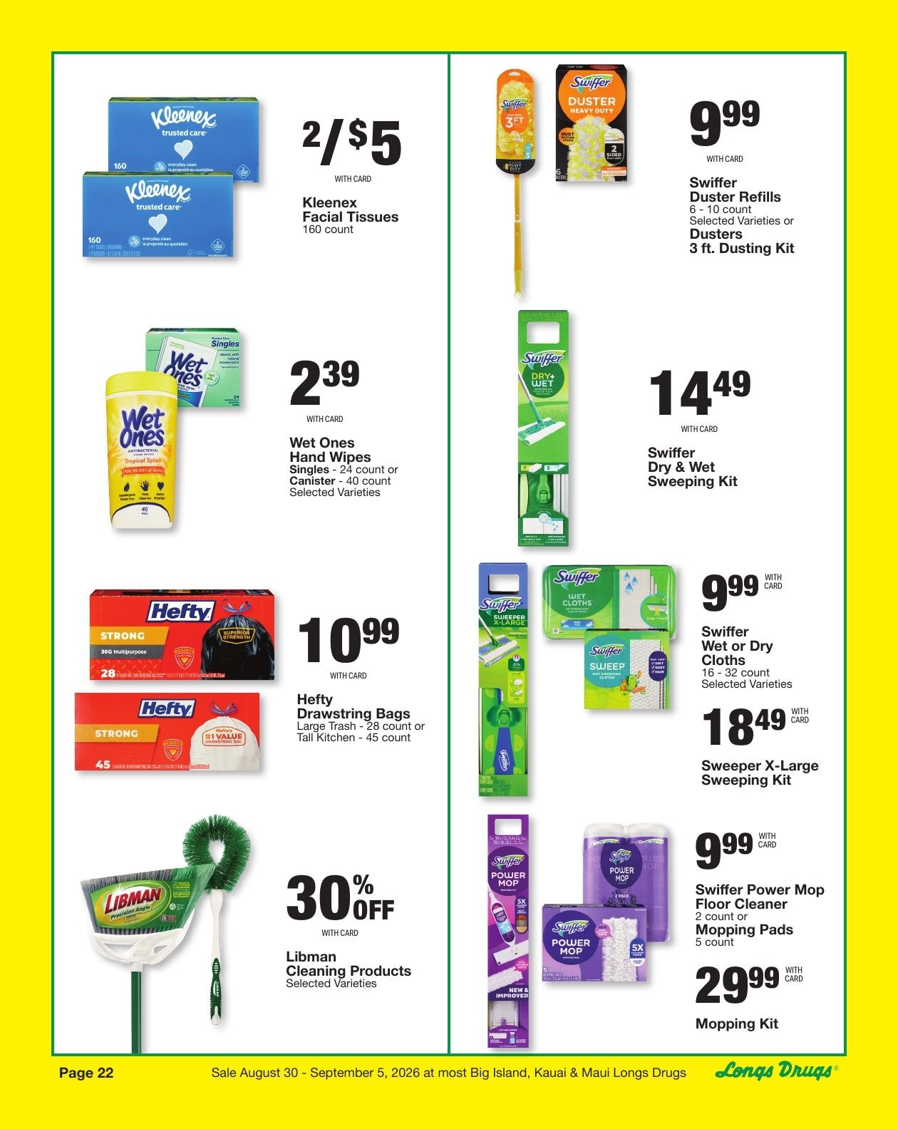 Longs Drugs Maui and Kauai Weekly Ad August 30 - September 5, 2026