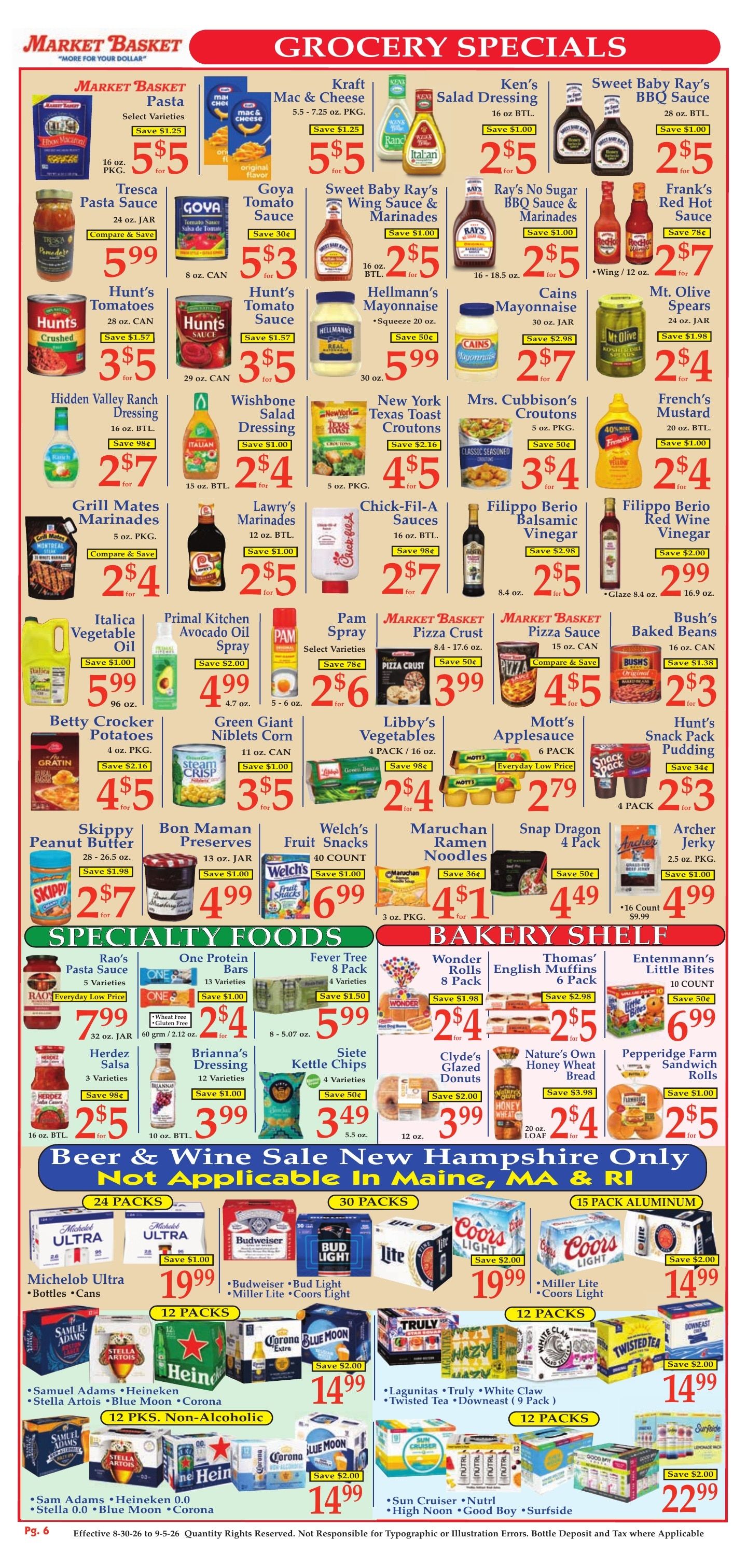 Market Basket (Iowa and other locations, LA) Weekly Ad August 30 - September 5, 2026
