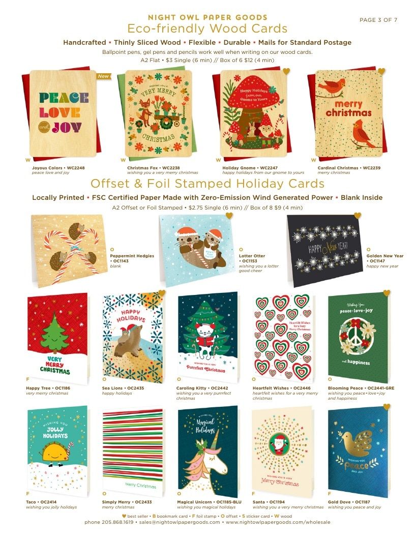 Night Owl Paper Goods Holiday Catalog Weekly Ad January 1 - December 31, 2026