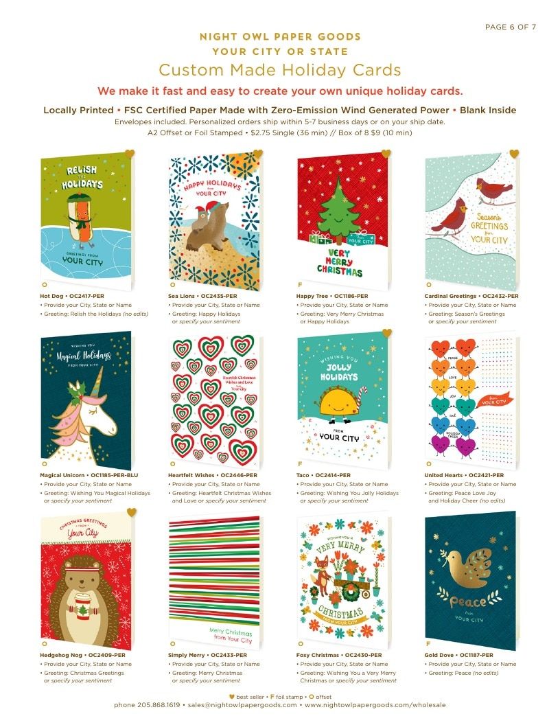 Night Owl Paper Goods Holiday Catalog Weekly Ad January 1 - December 31, 2026