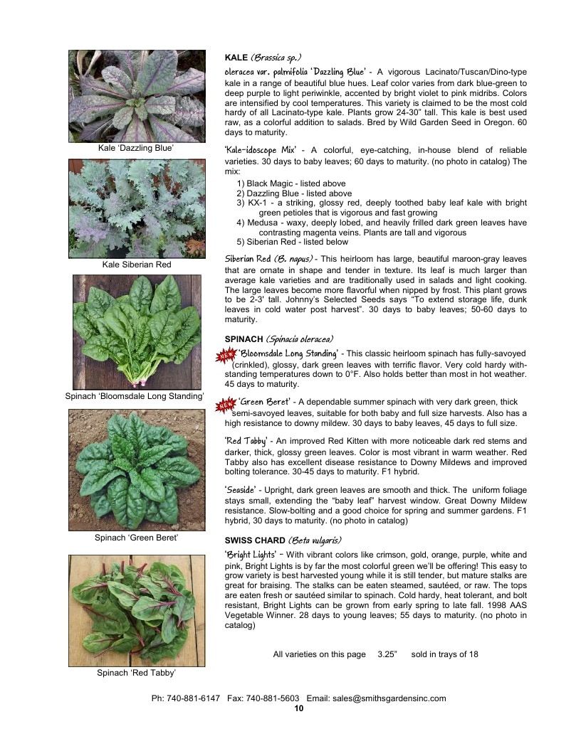 Smith's Gardens Vegetable Catalog Weekly Ad January 1 - December 31, 2026