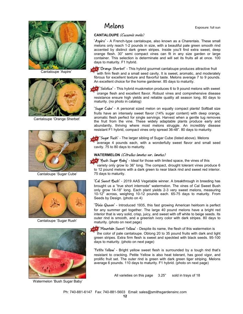 Smith's Gardens Vegetable Catalog Weekly Ad January 1 - December 31, 2026