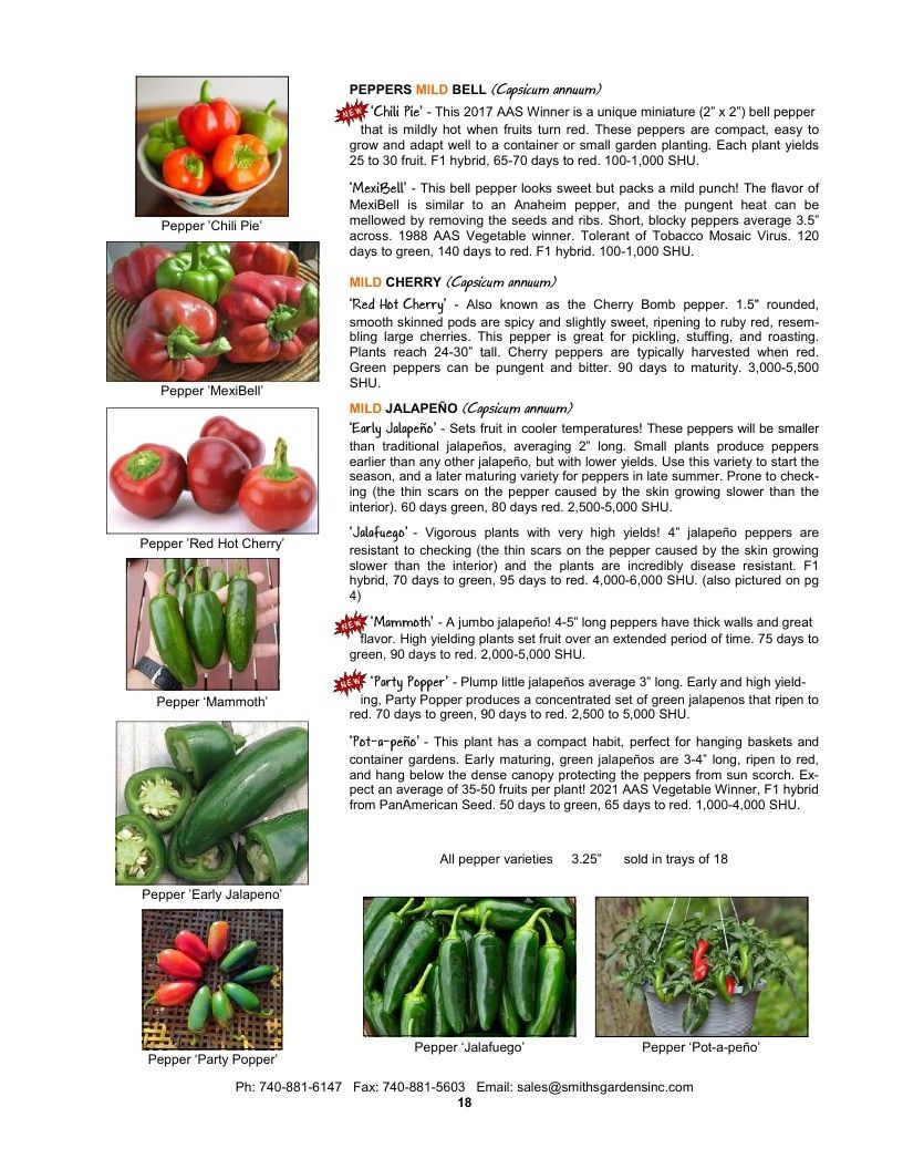 Smith's Gardens Vegetable Catalog Weekly Ad January 1 - December 31, 2026