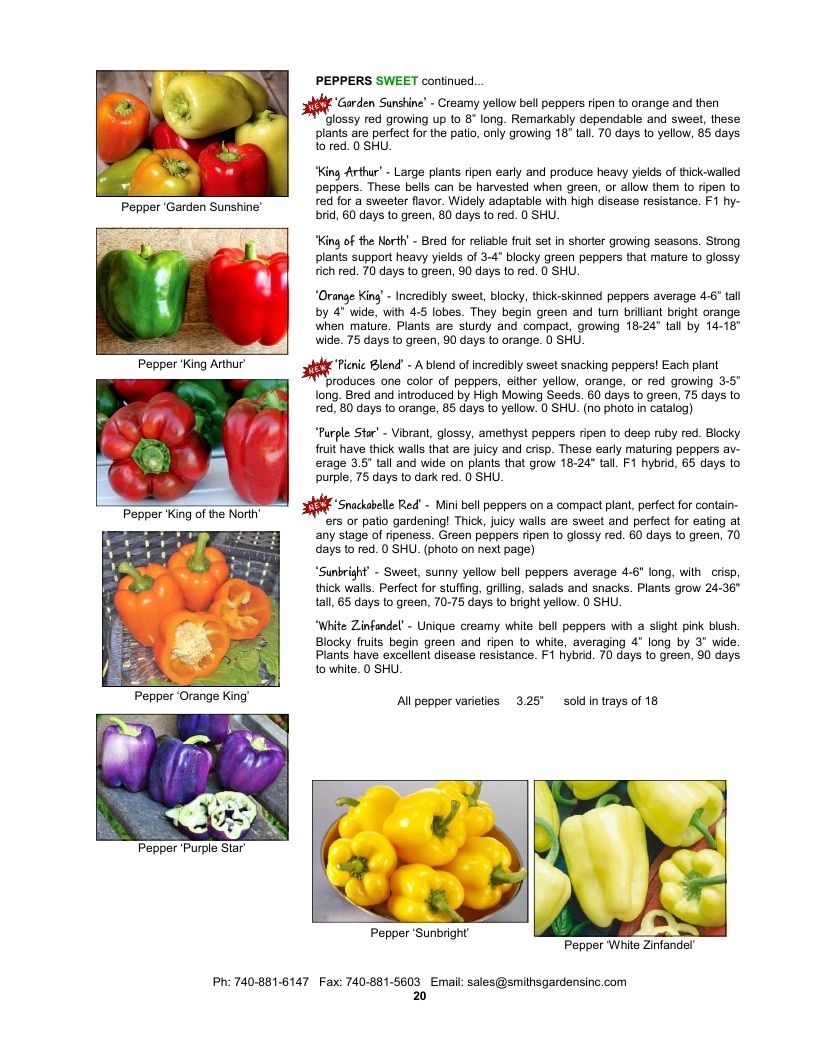 Smith's Gardens Vegetable Catalog Weekly Ad January 1 - December 31, 2026