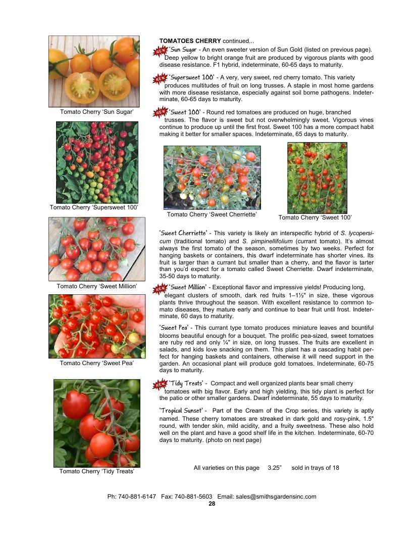 Smith's Gardens Vegetable Catalog Weekly Ad January 1 - December 31, 2026