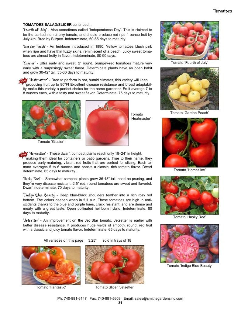 Smith's Gardens Vegetable Catalog Weekly Ad January 1 - December 31, 2026