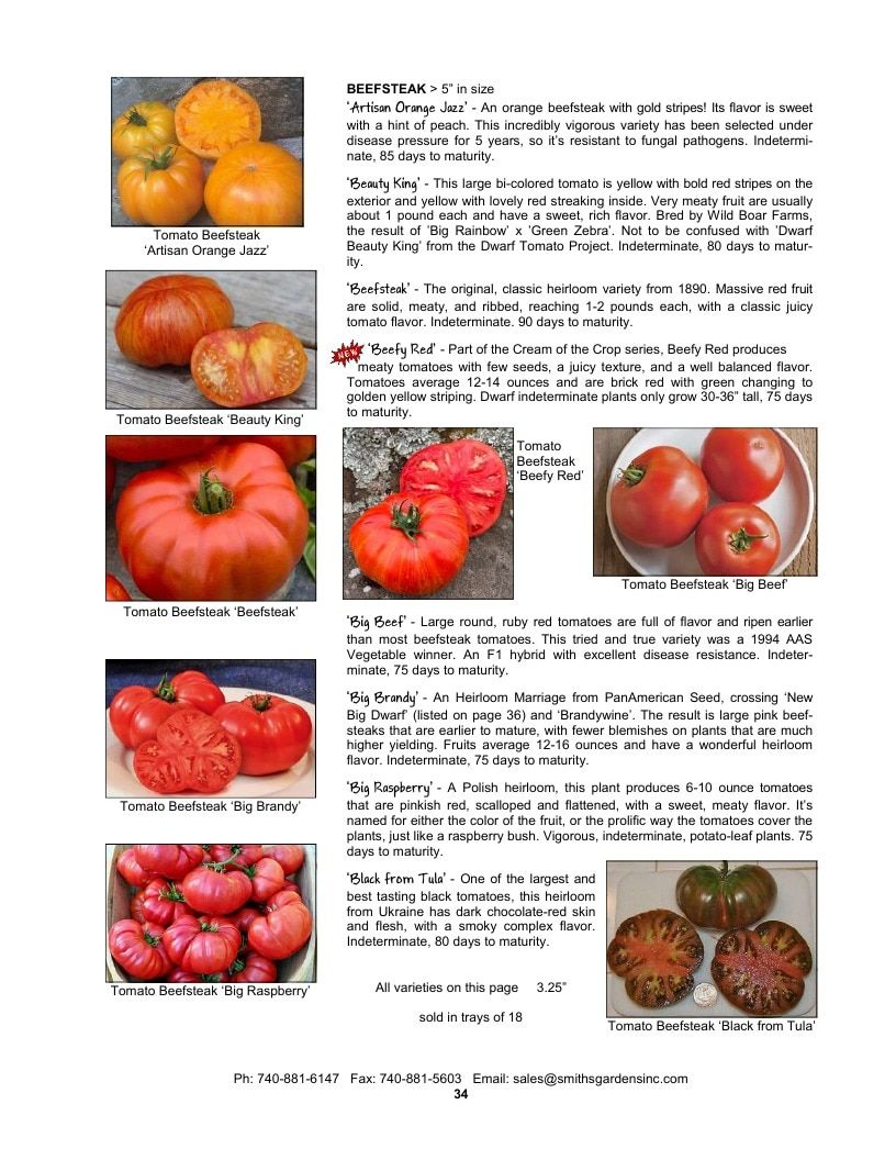 Smith's Gardens Vegetable Catalog Weekly Ad January 1 - December 31, 2026