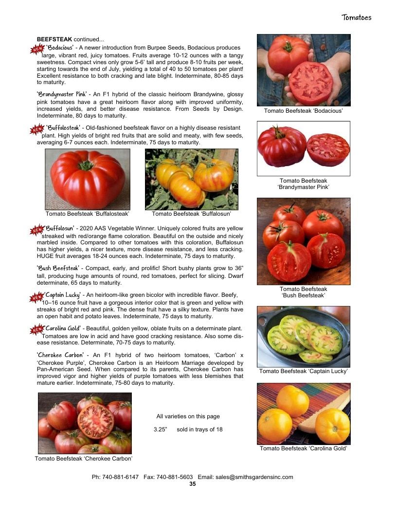 Smith's Gardens Vegetable Catalog Weekly Ad January 1 - December 31, 2026