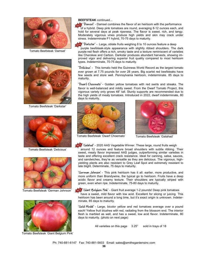 Smith's Gardens Vegetable Catalog Weekly Ad January 1 - December 31, 2026