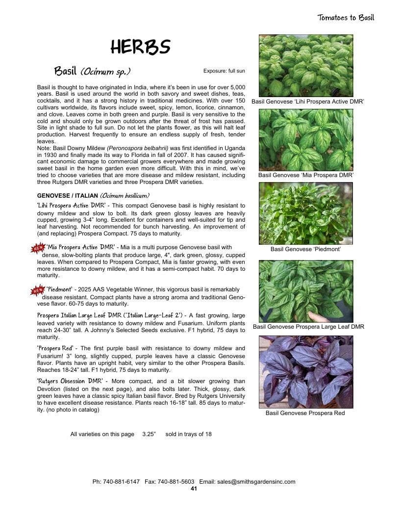 Smith's Gardens Vegetable Catalog Weekly Ad January 1 - December 31, 2026