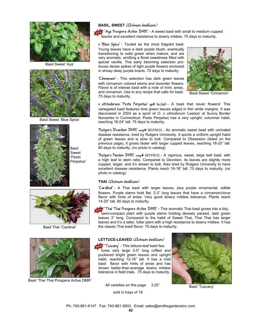 Smith's Gardens Vegetable Catalog Weekly Ad January 1 - December 31, 2026