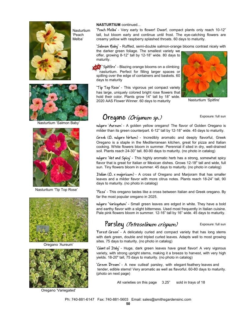 Smith's Gardens Vegetable Catalog Weekly Ad January 1 - December 31, 2026