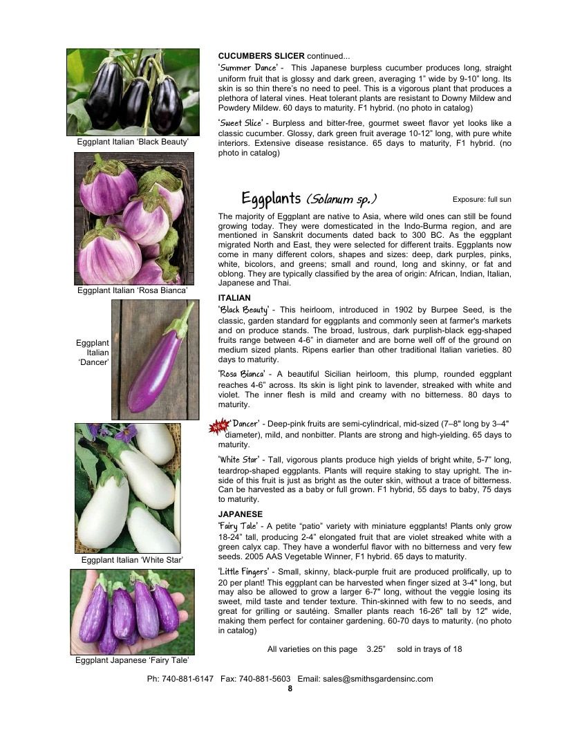 Smith's Gardens Vegetable Catalog Weekly Ad January 1 - December 31, 2026