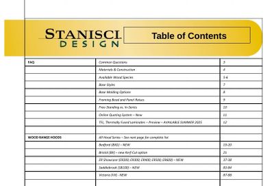 Stanisci Design Wood Hood Catalog Weekly Ad January 1 - December 31, 2026