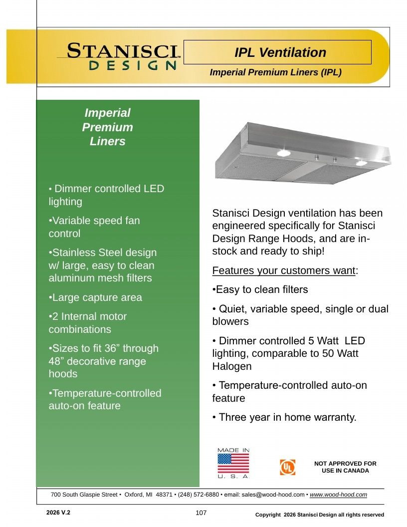 Stanisci Design Wood Hood Catalog Weekly Ad January 1 - December 31, 2026
