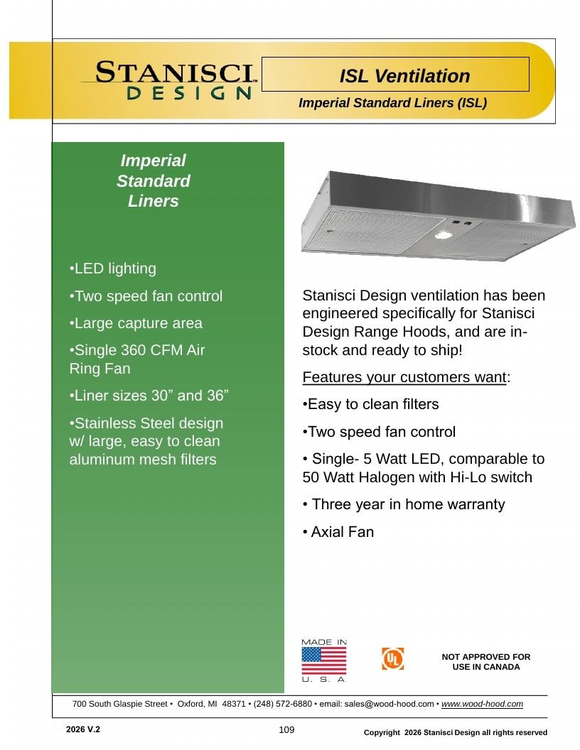 Stanisci Design Wood Hood Catalog Weekly Ad January 1 - December 31, 2026