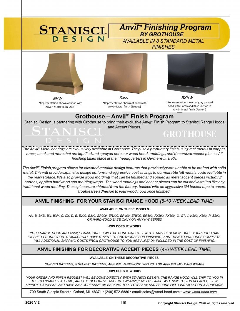 Stanisci Design Wood Hood Catalog Weekly Ad January 1 - December 31, 2026