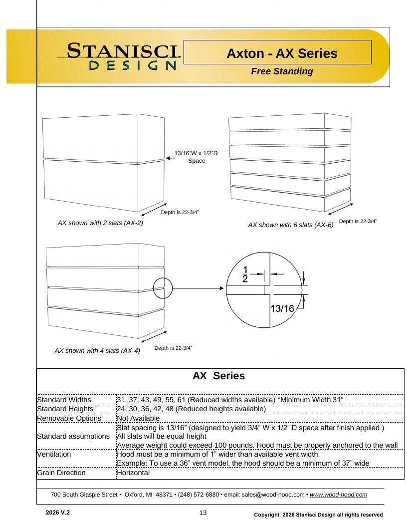Stanisci Design Wood Hood Catalog Weekly Ad January 1 - December 31, 2026