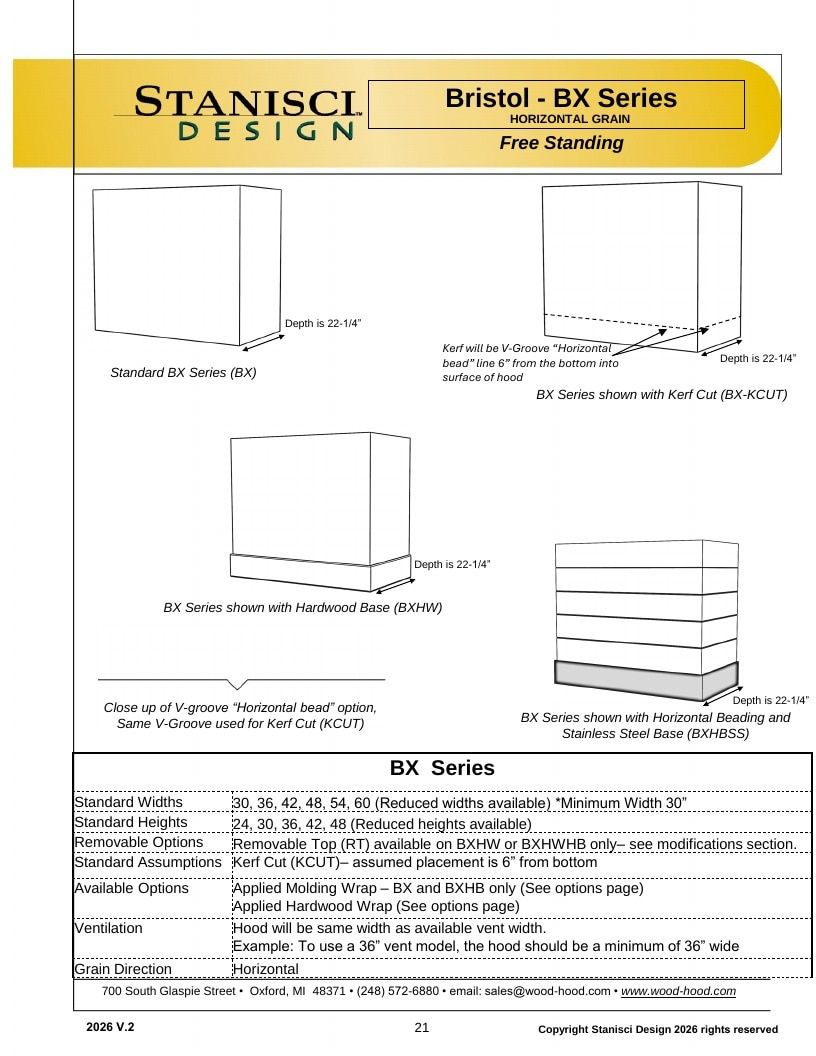 Stanisci Design Wood Hood Catalog Weekly Ad January 1 - December 31, 2026
