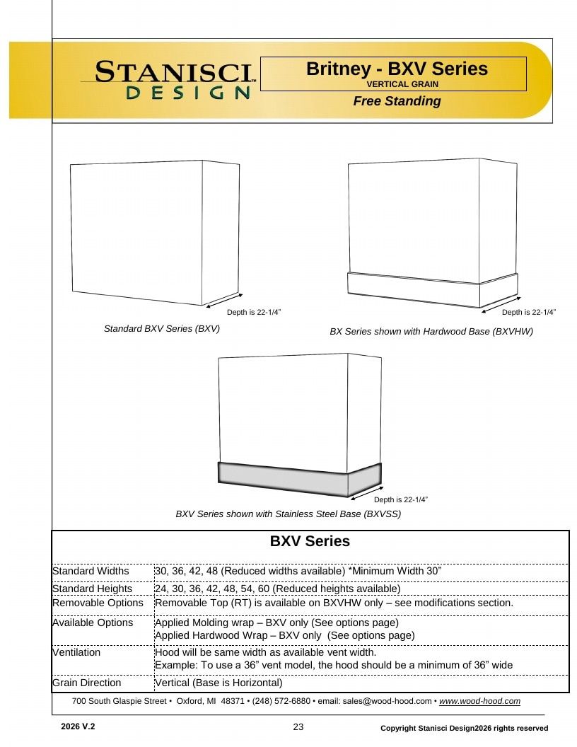 Stanisci Design Wood Hood Catalog Weekly Ad January 1 - December 31, 2026
