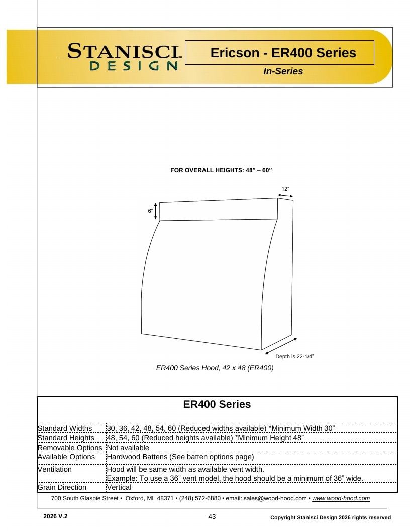 Stanisci Design Wood Hood Catalog Weekly Ad January 1 - December 31, 2026