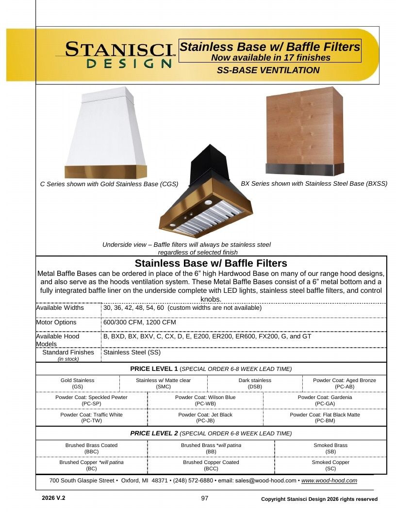 Stanisci Design Wood Hood Catalog Weekly Ad January 1 - December 31, 2026
