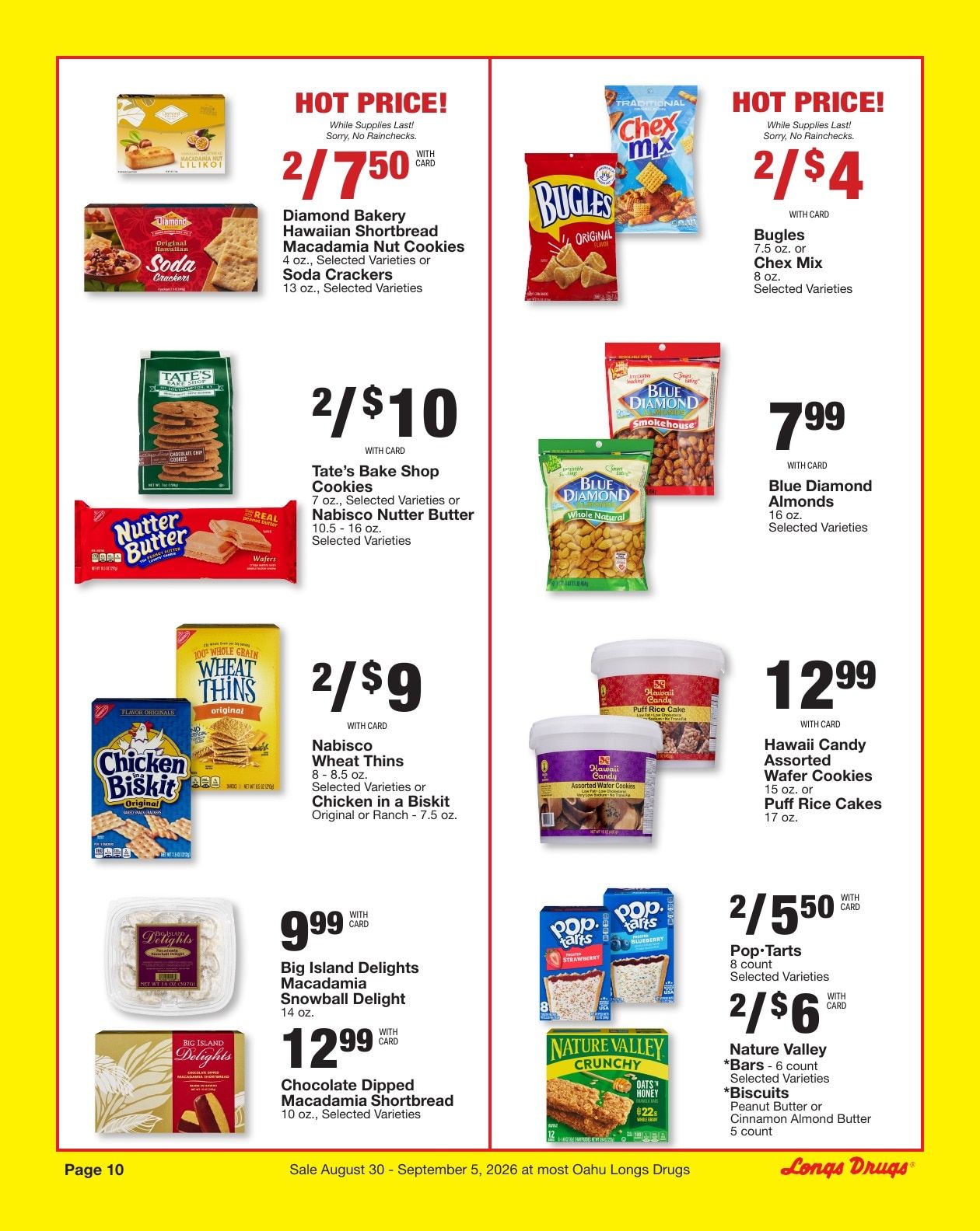 Longs Drugs Oahu Weekly Ad August 30 - September 5, 2026
