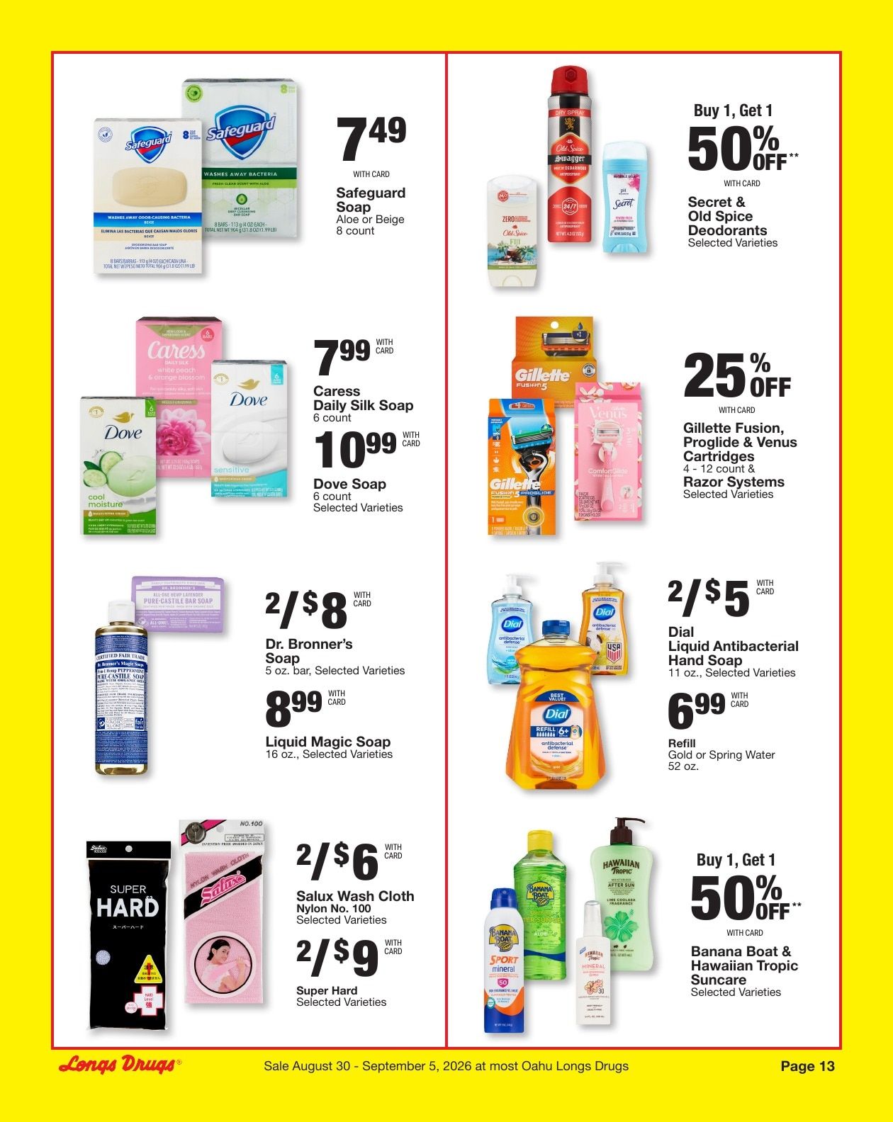 Longs Drugs Oahu Weekly Ad August 30 - September 5, 2026
