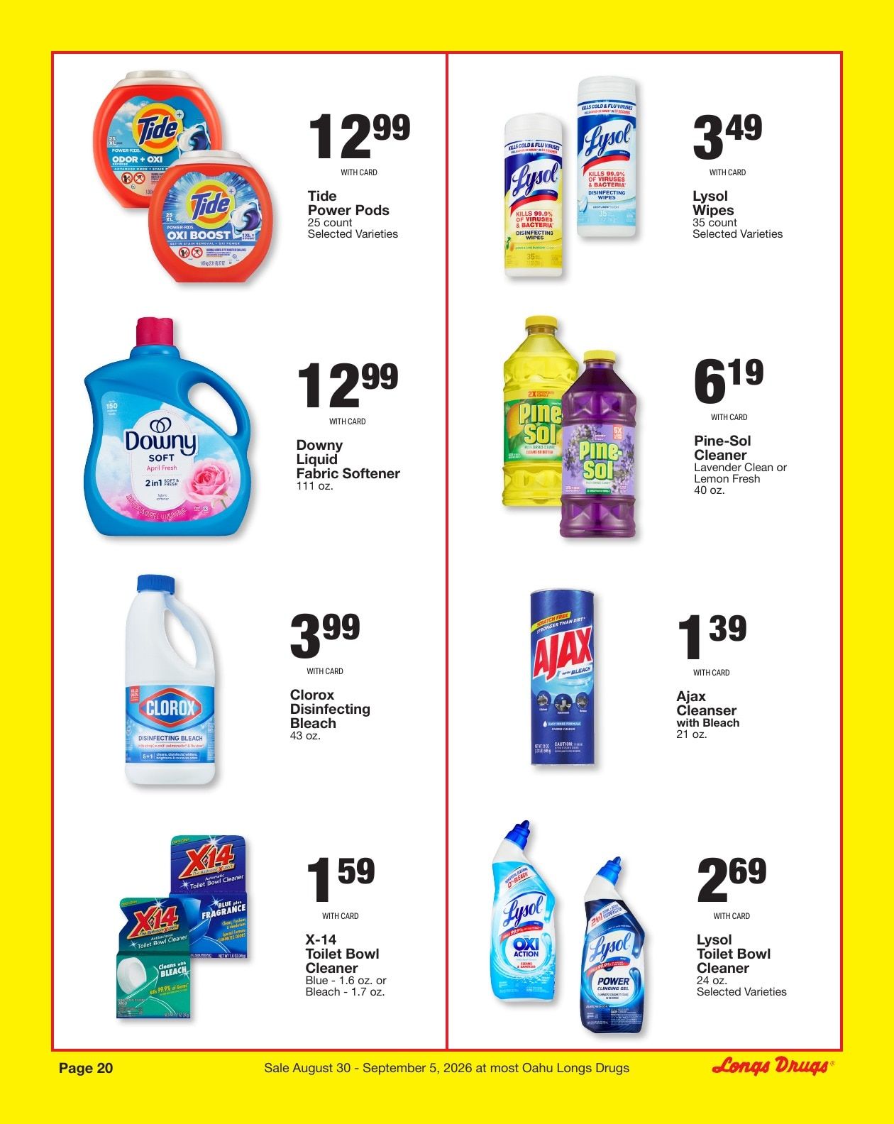 Longs Drugs Oahu Weekly Ad August 30 - September 5, 2026