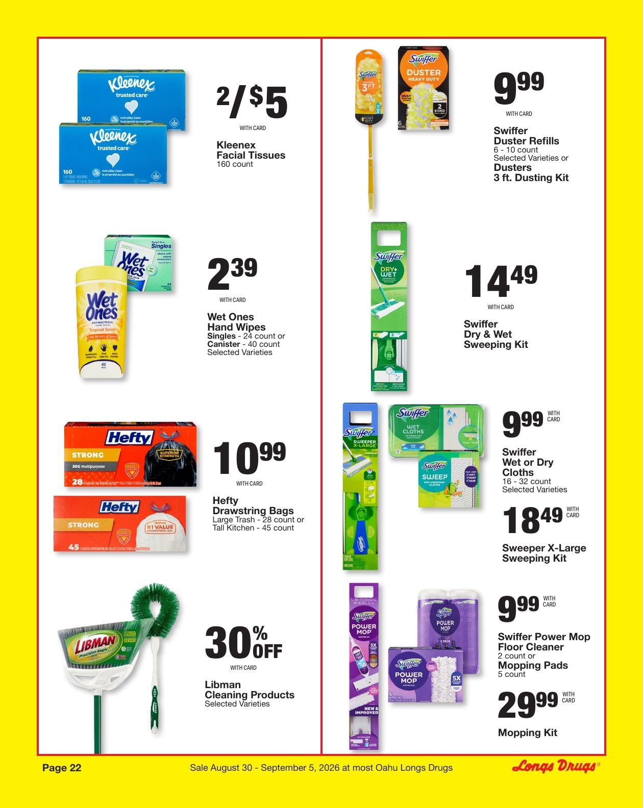 Longs Drugs Oahu Weekly Ad August 30 - September 5, 2026