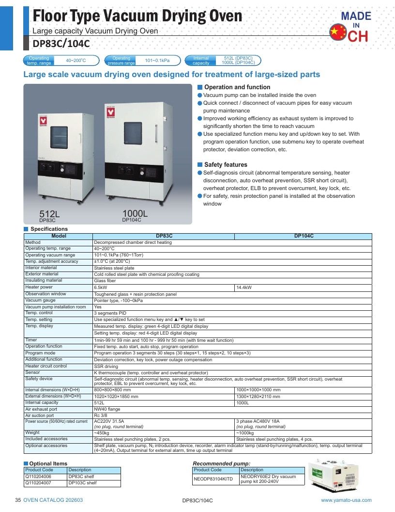 Yamato Scientific America Laboratory Equipment Catalog Weekly Ad January 1 - December 31, 2026