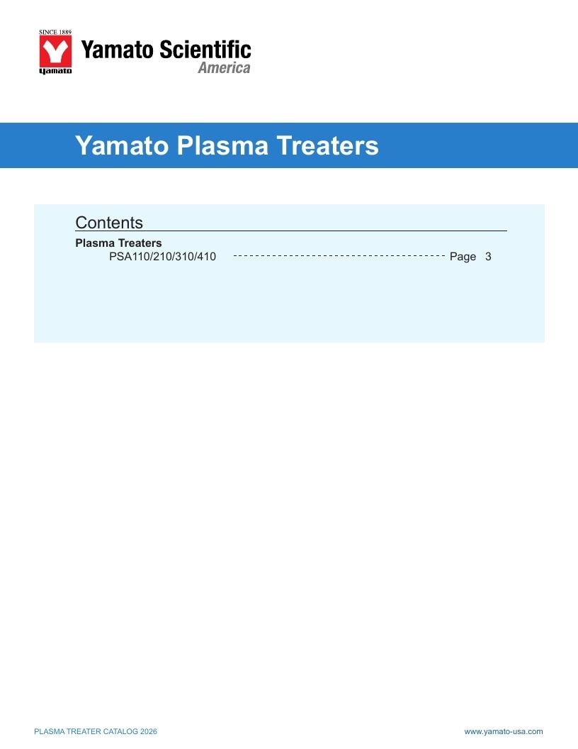 Yamato Scientific America Laboratory Equipment Catalog Weekly Ad January 1 - December 31, 2026