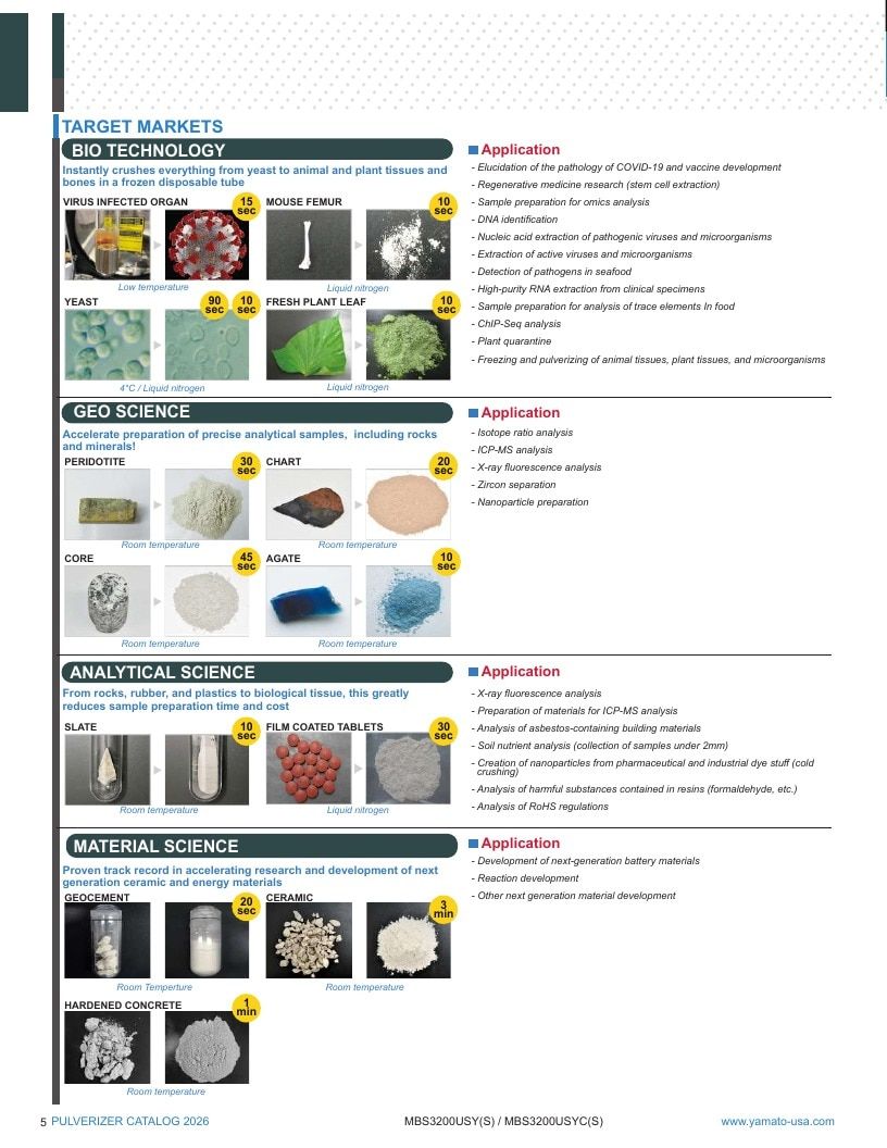 Yamato Scientific America Laboratory Equipment Catalog Weekly Ad January 1 - December 31, 2026