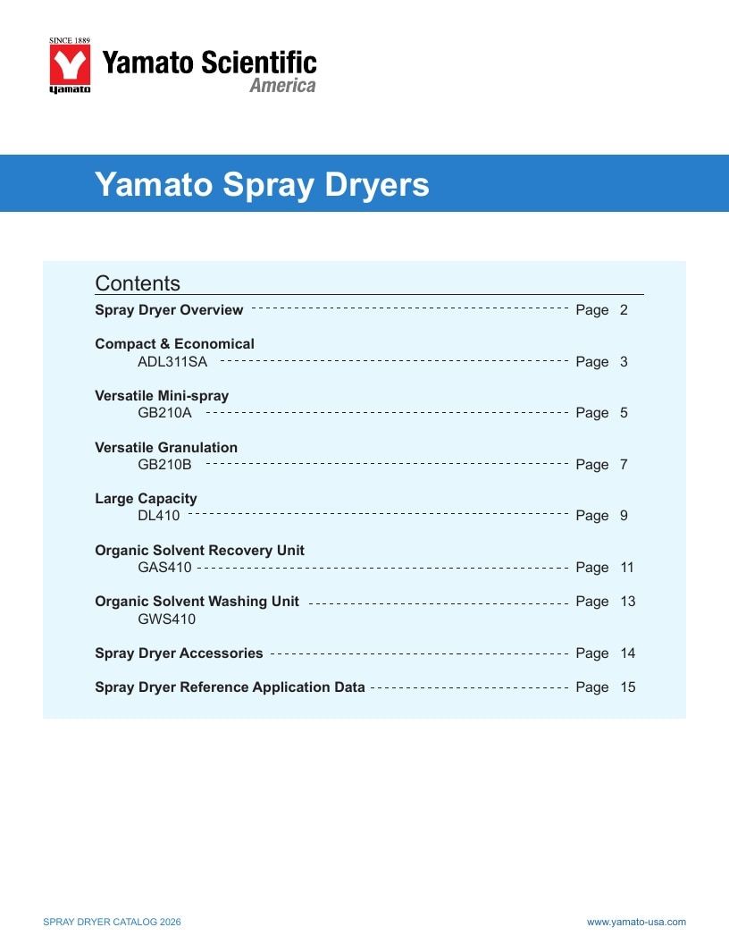 Yamato Scientific America Laboratory Equipment Catalog Weekly Ad January 1 - December 31, 2026