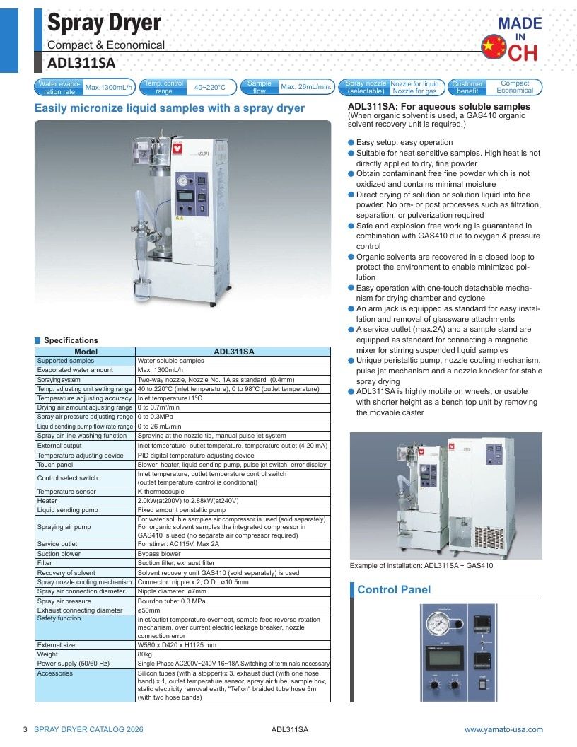 Yamato Scientific America Laboratory Equipment Catalog Weekly Ad January 1 - December 31, 2026