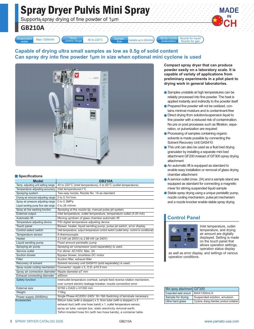 Yamato Scientific America Laboratory Equipment Catalog Weekly Ad January 1 - December 31, 2026