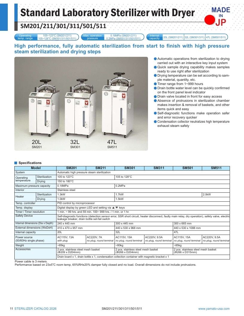 Yamato Scientific America Laboratory Equipment Catalog Weekly Ad January 1 - December 31, 2026
