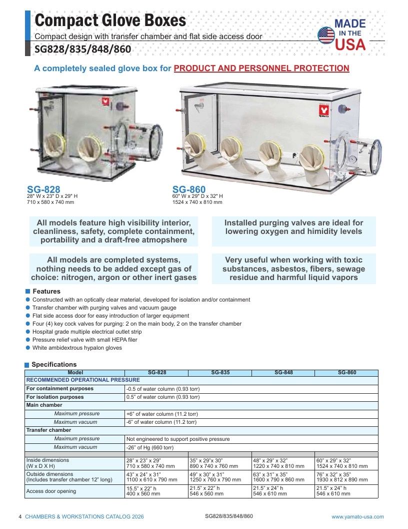 Yamato Scientific America Laboratory Equipment Catalog Weekly Ad January 1 - December 31, 2026